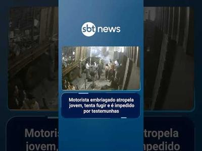 Motorista embriagado atropela jovem, tenta fugir e é impedido por testemunhas | #SBTManhã