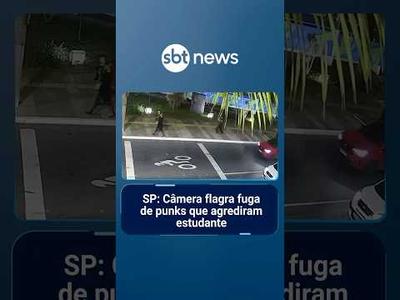 Câmera flagra fuga de punks após estudante ser espancado na Grande SP | #PrimeiroImpacto