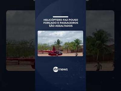 Helicóptero faz pouso de emergência e passageiros são assaltados no Ceará | #SBTManhã