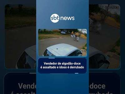 Vendedor de algodão-doce é assaltado e idoso é derrubado | #SBTManhã