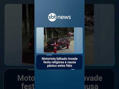 Motorista bêbado invade festa religiosa e causa pânico entre fiéis | #PrimeiroImpacto