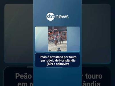 Peão é arrastado por touro em rodeio de Hortolândia (SP) e sobrevive