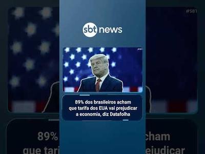 Datafolha: 89% dos brasileiros acham que tarifa de Trump vai prejudicar economia | #SBTBrasil