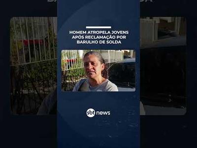 Homem atropela adolescentes após reclamação de barulho de solda | #SBTManhã