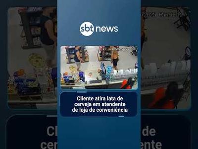 Cliente atira lata de cerveja em atendente de loja de conveniência