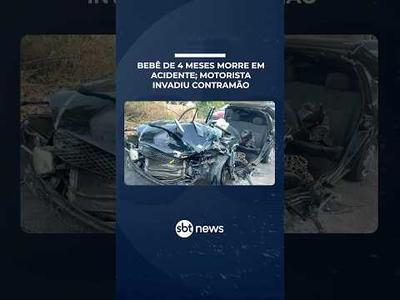 Bebê de 4 meses morre em acidente; motorista admitiu que ingeriu bebida alcoólica | #SBTManhã