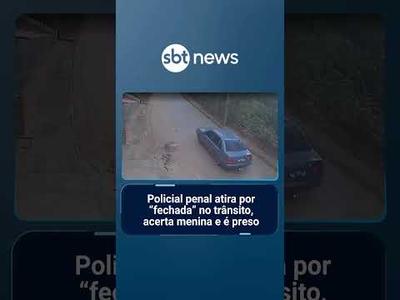 Policial penal atira por “fechada” no trânsito, acerta menina e é preso | #SBTManhã