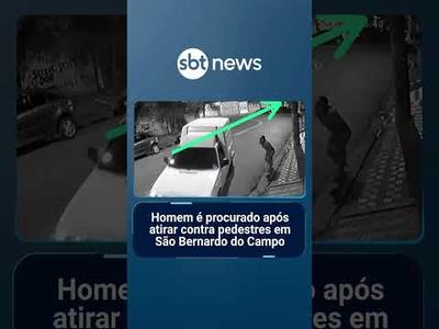 Homem é procurado após atirar contra pedestres em São Bernardo do Campo | #SBTNotícias