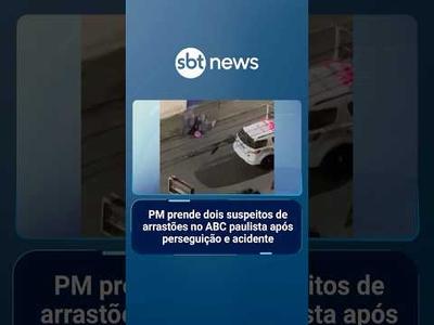 PM prende dois suspeitos de arrastões no ABC paulista após perseguição e acidente
