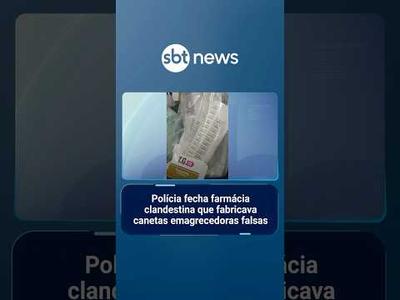 Polícia fecha farmácia clandestina que fabricava canetas falsas de emagrecimento | #SBTNoticias
