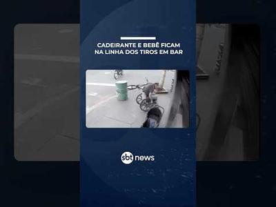 Tiros em frente a bar quase atingem cadeirante e bebê em MG | #SBTManha