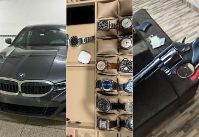 Relógios, carros e arma: veja fotos da operação da PF que mirou Daniel Vorcaro