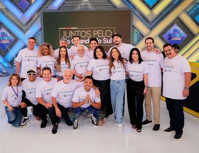 SBT reúne elenco para a campanha “Juntos Pelo Rio Grande do Sul”. Vem doar!