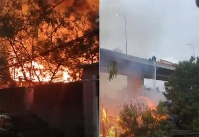 Incêndio atinge comunidade na zona Leste de São Paulo