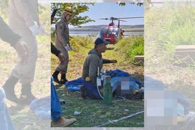 Helicóptero com empresários cai em lagoa de Goiás; empresário de irmão de Alok estava a bordo