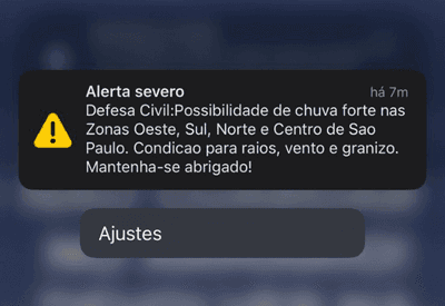 São Paulo entra em estado de atenção para alagamentos; Defesa Civil alerta para ventos fortes e granizo
