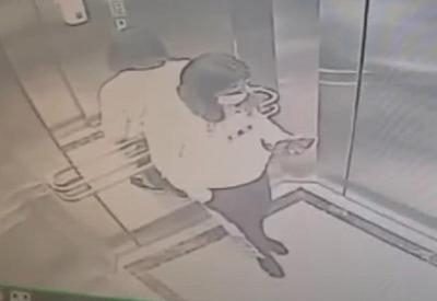 Milionária suspeita de ser mandante é vista em elevador após crime