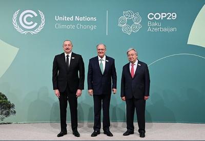 COP29: Geraldo Alckmin se encontra com secretário-geral da ONU, António Guterres