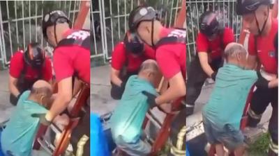 Idoso é resgatado após passar dois dias preso em bueiro no Amazonas