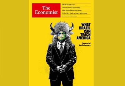 Com ilustração de Bolsonaro, The Economist diz que Brasil dá lição de 'maturidade democrática' aos EUA