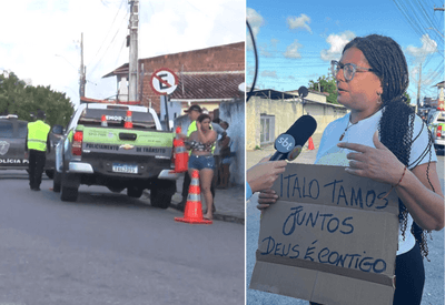 Fãs aguardam Hytalo Santos e marido em frente a presídio na Paraíba