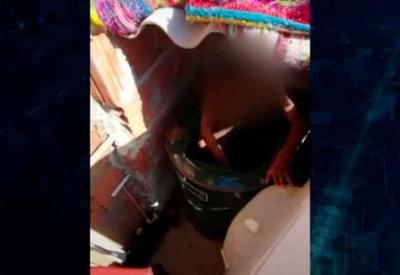 Menino trancado em barril recebe alta e deixa hospital de Campinas