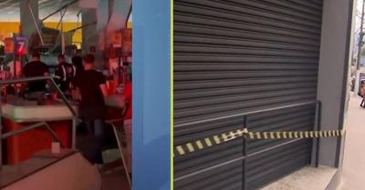  Teto de supermercado desaba e deixa dois feridos na zona norte de SP