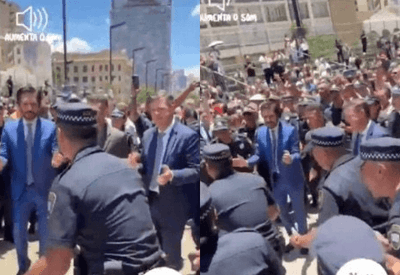 Nunes bate palma e canta: "gás de pimenta na cara dos vagabundos" em formatura de GCMs