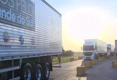Na estrada: carretas do "SBT do Bem" chegam ao Rio Grande do Sul 