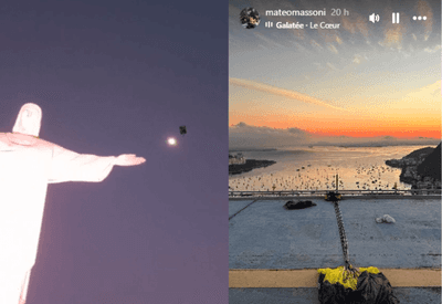 Turista francês é autuado após pousar de paraquedas no Cristo Redentor