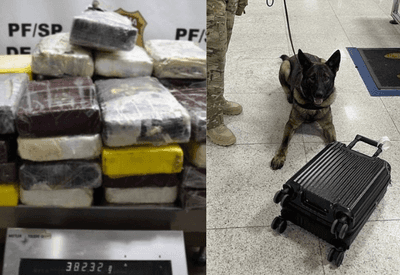 Polícia Federal apreende 80kg de drogas no Aeroporto Internacional de SP; dois suspeitos são presos