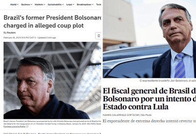 Imprensa internacional repercute denúncia contra Bolsonaro por tentativa de golpe de Estado
