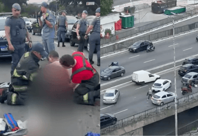 Tiroteio em viaduto de São Paulo termina com prisão de quadrilha