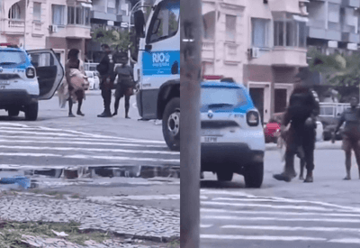 VÍDEO: homem em situação de rua é flagrado caminhando com uma tartaruga-marinha no Rio