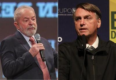 Lula, do PT, tem 41% das intenções de voto; Bolsonaro, do PL, 34%