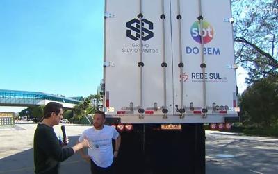 SBT envia 12 carretas com doações para o o povo do Rio Grande do Sul