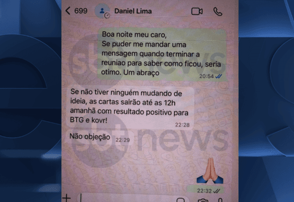 Imagem da notícia: "Não objeção", afirma presidente do FGC em conversa com Vorcaro sobre tentativa de salvar o banco  