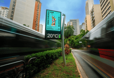 São Paulo abraça a vegetação nativa em novo modelo de relógio de rua