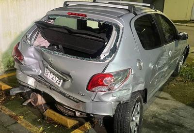 Suspeito de extorsão é detido em flagrante após bater carro