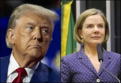 Gleisi diz que Trump está "equivocado" em pensar que pode interferir no judiciário brasileiro