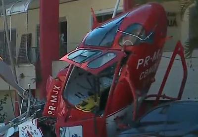 Helicóptero dos bombeiros cai durante resgate no Distrito Federal