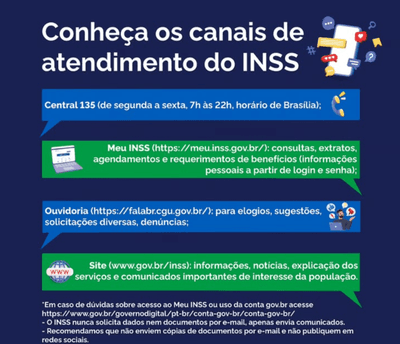 INSS alerta sobre recebimento de documentos por emails e redes sociais 