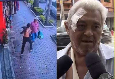 "Ele vinha correndo e já chegou com o soco, eu nem esperava", diz idoso agredido por jovem em SP