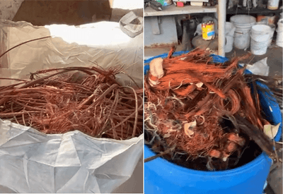 Recicladoras teriam faturado mais de RS 2,5 bilhões com receptação de cobre furtado no Rio