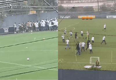 Torcedores invadem centro de treinando do Santos após sequência de resultados ruins 