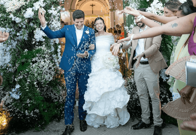 Casamento de Tabata Amaral e João Campos tem presença de Moraes e Alckmin