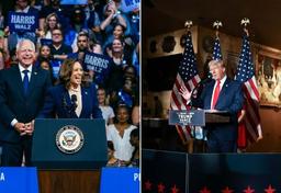 Imagem da notícia Kamala Harris e Donald Trump | Reprodução/Twitter
