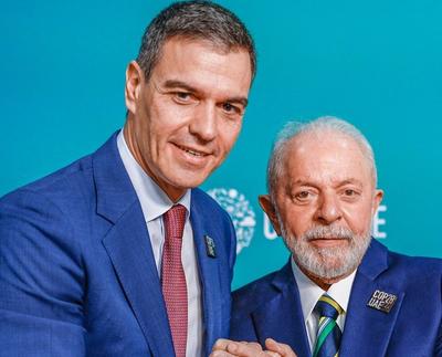 Lula recebe presidente da Espanha, Pedro Sánchez, no Planalto