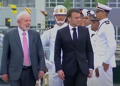 Lula e Macron inauguram submarino no Rio com transferência de tecnologia