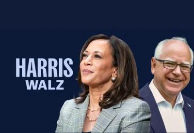 No 1º comício lado a lado, Kamala Harris e seu vice-presidente atacam Trump e dizem que são azarões na eleição